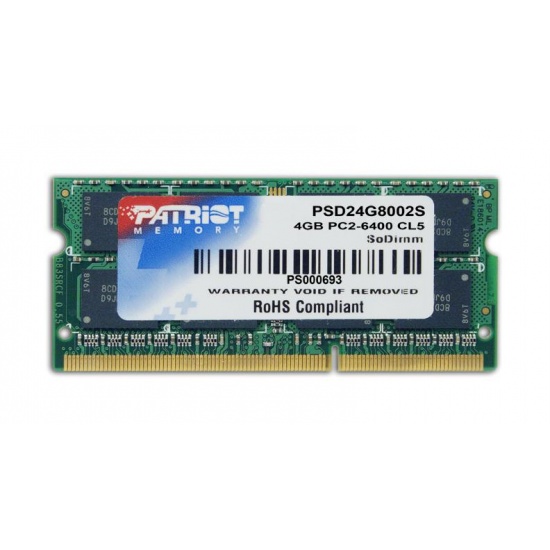Memoria RAM para portátil SODIMM 4 GB 240 pines, 800 MHz, PC2-6400 CRIT DDR2 RAM PC2-6400 