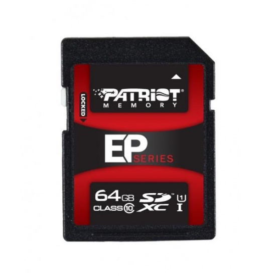 64GB Patriot SDXC Class 10 EP Series UHS-I memory card Image
