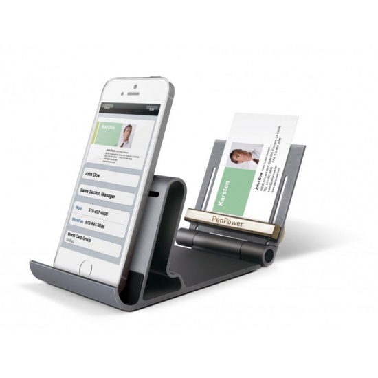 PenPower WorldCard Mobile Phone Kit Business Card Reader and Phone Stand Image