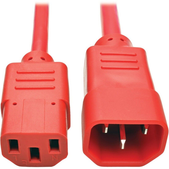 6FT Tripp Lite C13 To C14 PDU Power Cord - Red Image