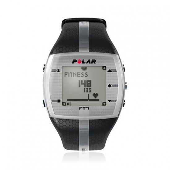Polar FT7 Men's Heart Rate Monitor Watch (Black / Silver) Image
