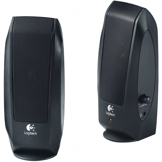 Logitech S120 3.5mm 2.3 Watt Mini Stereo Speakers - Black Image