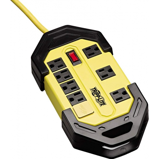 Tripp Lite 15FT 8 Outlet NEMA 5-15P Safety Surge Protector - Black, Yellow Image