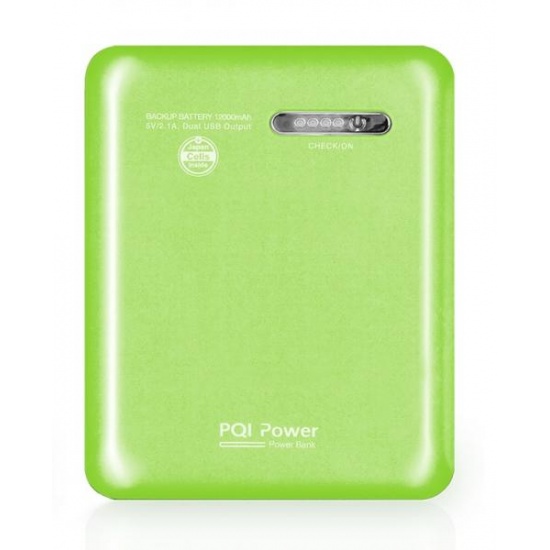 PQI Power 12000S Portable Power Bank (Green) 12000mAh Image