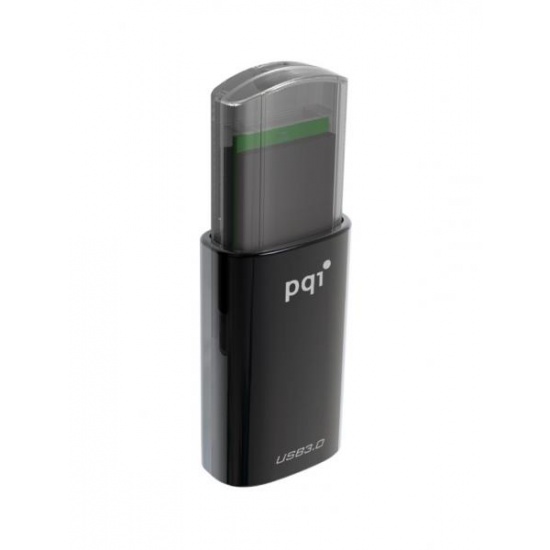 32GB PQI Clicker USB3.0 Flash Drive - Jazzy Black Edition Image