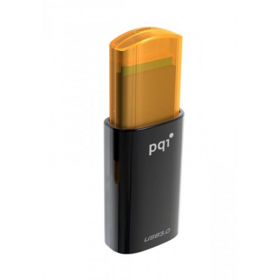 64GB PQI Clicker USB3.0 Flash Drive - Flaming Orange Edition Image