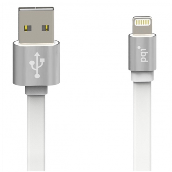 PQI i-Cable Lightning to USB Cable, Data Sync and Charging, 100cm Metallic Silver Edition Image