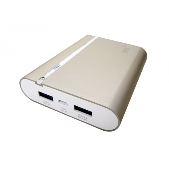 PQI Power 12000V Portable Power Bank (Tablet, Smartphone and iPhone 4/5/6 compatible) Gold Edition Image