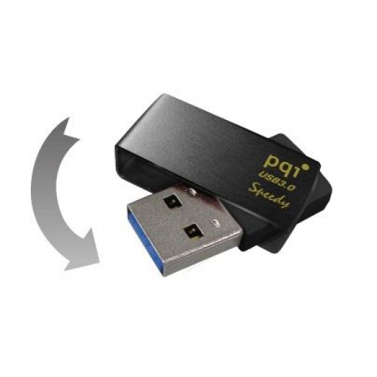 32GB PQI U822V Speedy USB Flash Drive - Black - Ultra-Fast USB3.0 Image