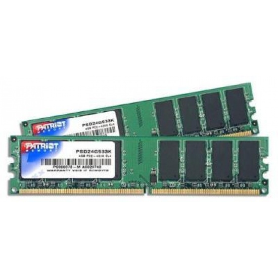 4Gb Patriot PC2-4200 (533MHz) Signature CL4 Dual Channel kit (2x2Gb) Image