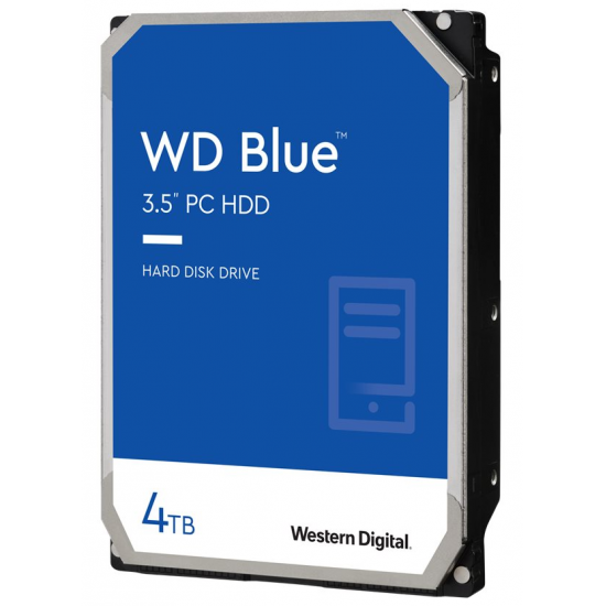4TB Western Digital Blue 3.5 Inch Serial ATA 6Gbs 256MB Cache Internal Hard Drive Image