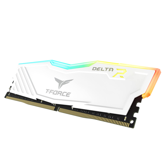 16GB Team Group T-Force Delta RGB DDR4 3200MHz Dual Channel Memory Kit (2 x 8GB) - White Image