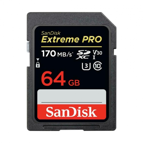 64GB SanDisk Extreme Pro SDXC Secure Digital Memory Card Image
