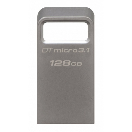 128GB Kingston Technology DataTraveler Micro USB3.2 Type-A Flash Drive - Silver Image