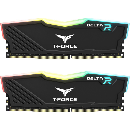 16GB Team Group DELTA RGB DDR4 3200MHz CL16 Dual Memory Kit (2 x 8GB) - Black Image