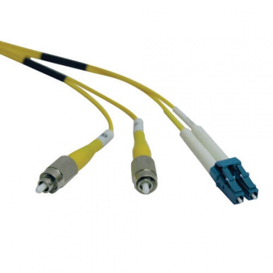 7FT Tripp Lite Duplex LC Singlemode To FC Singlemode Fiber Optic Patch Cable - Yellow Image