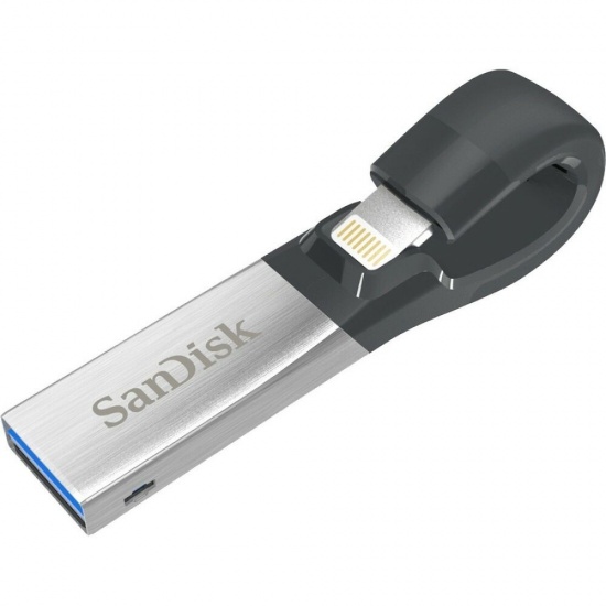 256GB SanDisk iXpand Lightening USB3.0 Flash Drive - Black,Silver Image