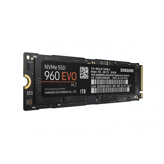 1TB Samsung 960 EVO M.2 PCIe NVMe Internal Solid State SSD Image