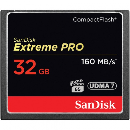 32GB SanDisk Extreme Pro CompactFlash Memory Card - 1000x Speed Rating Image