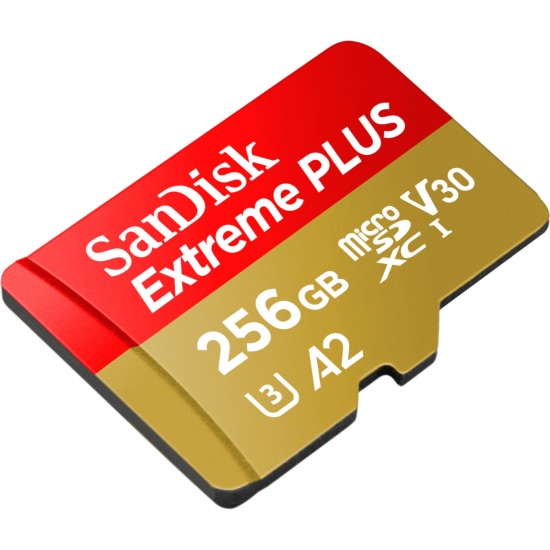 256GB Sandisk Extreme MicroSDXC Memory Card A2 4K UHD V30 CL10 U3 Image