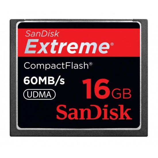 16GB Sandisk Extreme 400X CompactFlash 60MB/s memory card Image