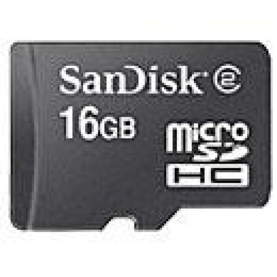 16GB Sandisk microSDHC memory card w/SD adapter (bulk) Image