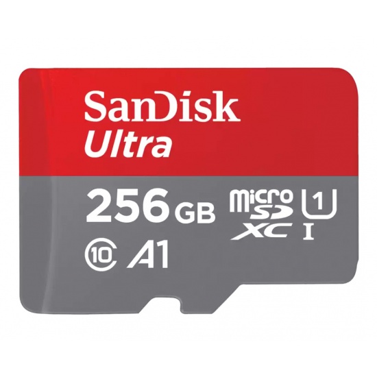 256GB Sandisk Ultra microSDXC UHS-I Memory Card A1 CL10 Full HD Image