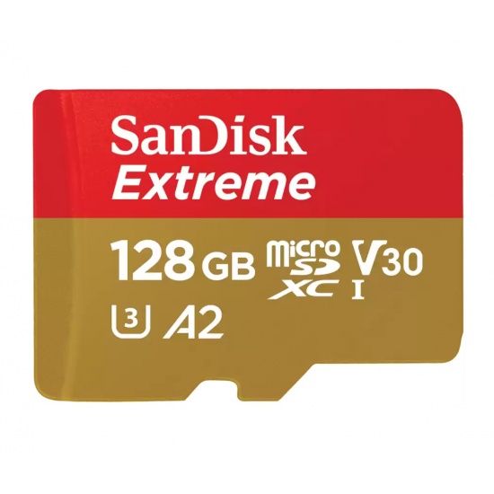 128GB SanDisk Extreme microSDXC Card for Mobile Gaming 4K UHD A2 Image