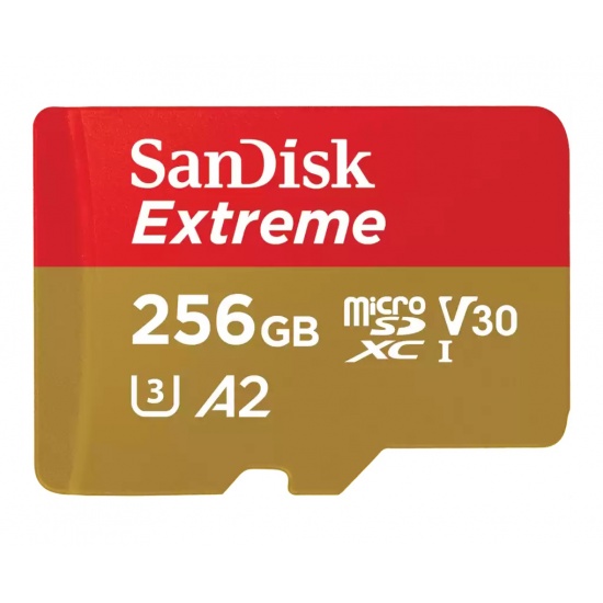 256GB SanDisk Extreme microSDXC Card for Mobile Gaming 4K UHD A2 Image