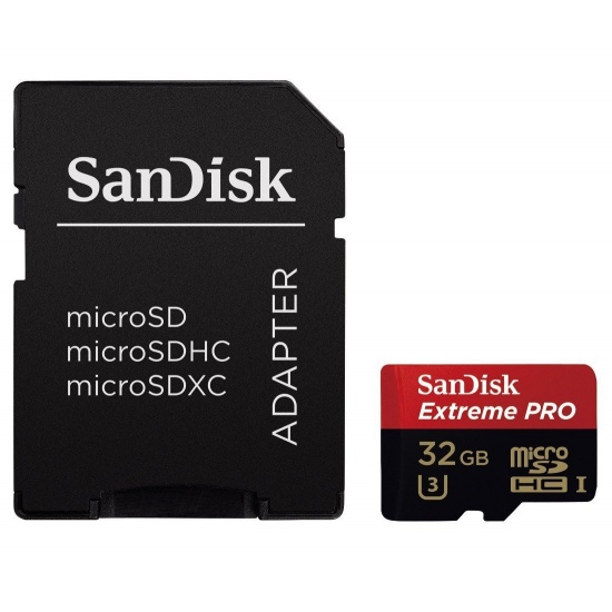 32GB Sandisk Extreme PRO UHS-I/U3 microSDHC Memory Card 95MB/sec Image