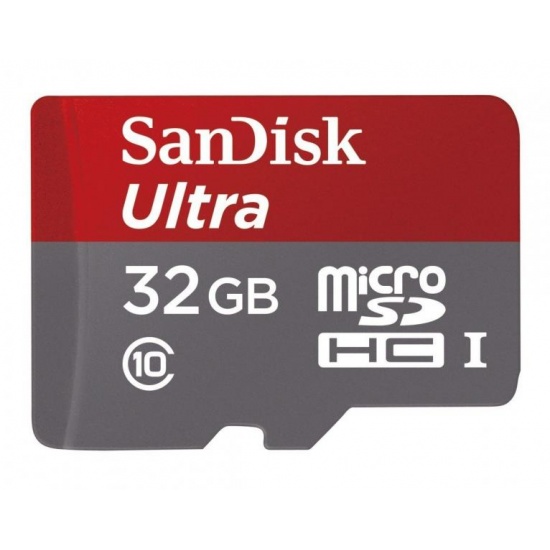 32GB Sandisk Ultra microSDHC CL10 UHS-1 48MB/sec memory card for Android phones and tablets Image