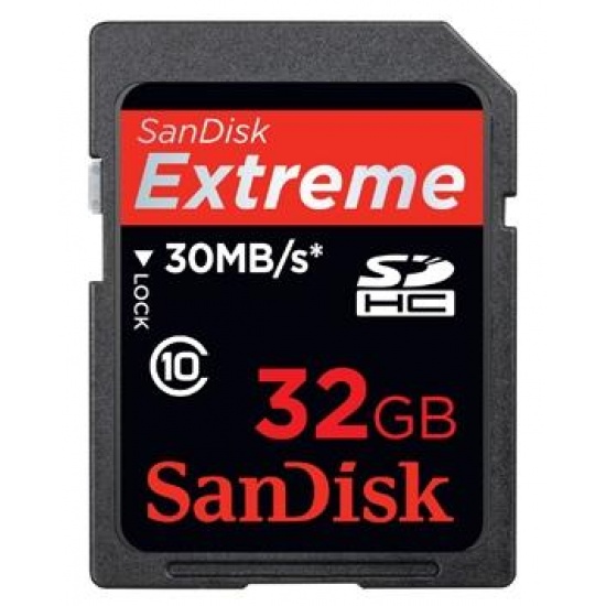 32GB Sandisk Extreme SDHC CL10 Card 200X Secure Digital Image