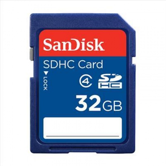 32GB Sandisk SDHC CL4 Secure Digital Memory Card Image