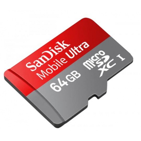64GB Sandisk microSDXC CL6 Mobile Ultra memory card with SD adapter Image