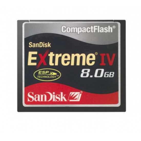 8GB Sandisk Extreme IV CompactFlash Memory Card (266x Speed) Image