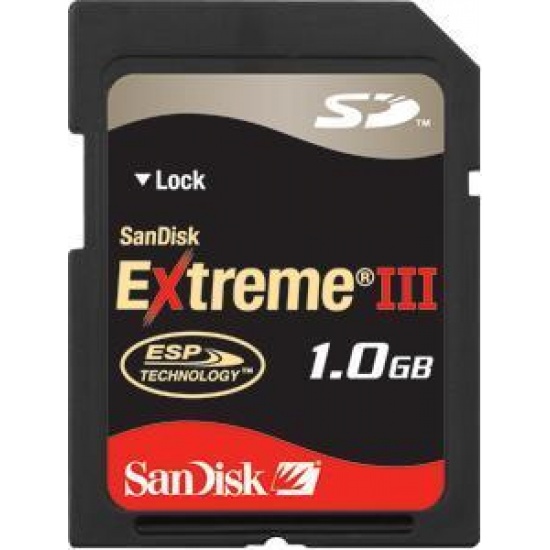 1Gb Sandisk Extreme III Secure Digital Card Image