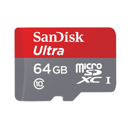 64GB Sandisk Ultra microSDXC UHS-1 CL10 Memory Card With Adapter 80MB/sec (533X Speed) Image