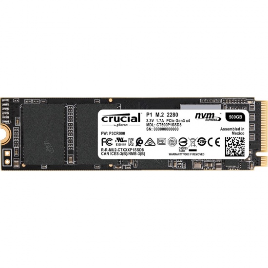 500GB Crucial P1 M.2 PCI Express 3.0 Internal Solid State Drive Image