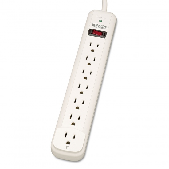 Tripp Lite Protect It 25FT 7 Outlet 1080 Joules Surge Protector - Light Gray Image