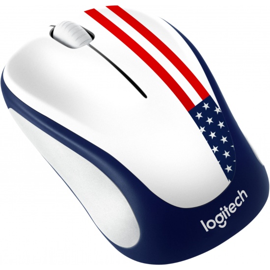 Logitech M317 Wireless Optical Mouse - American Flag Image