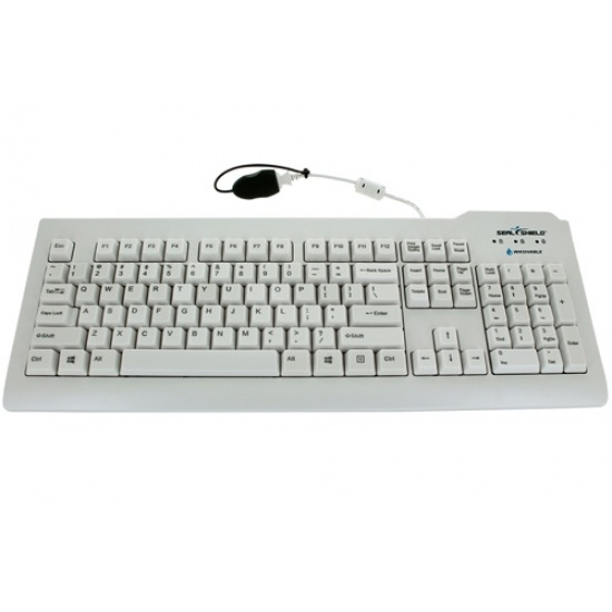 Seal Shield Silver Seal Medical Grade Keyboard White - US Layout Image