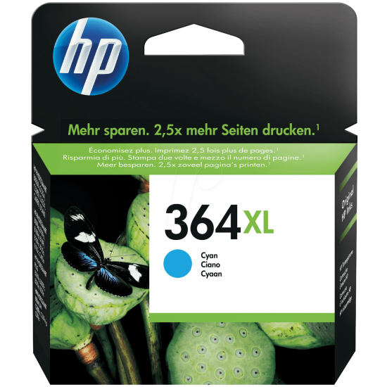 HP 364XL High Yield Cyan Original Ink Cartridge Image