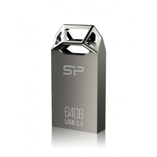 64GB Silicon Power Jewel J50 USB3.0 Zinc-Alloy Compact USB Flash Drive Titanium Edition Image