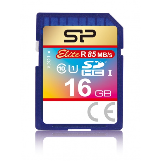 16GB Silicon Power Elite SDHC UHS-1 CL10 Memory Card 85MB/sec Image