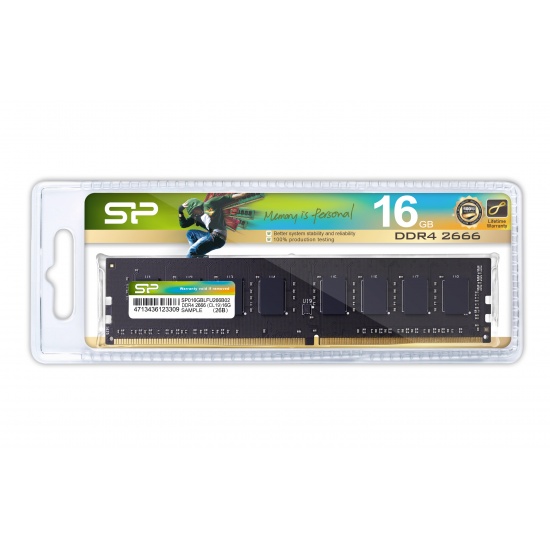 16GB Silicon Power DDR4 2666MHz PC4-21300 Desktop Memory Module CL19 288 pins Image