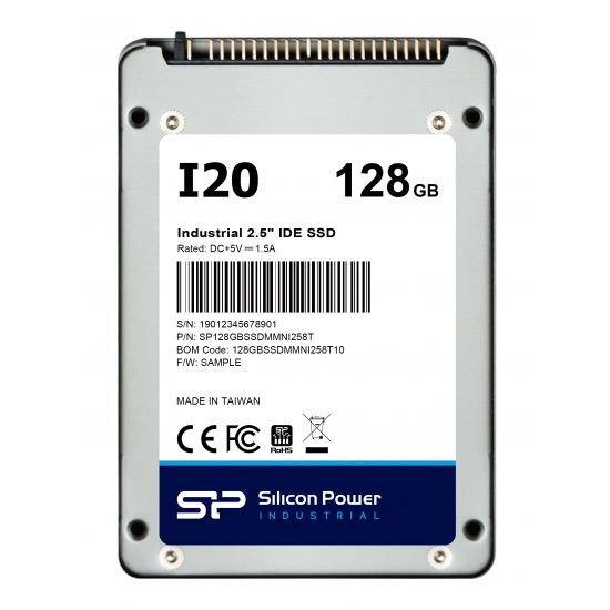 128GB Silicon Power SSD-I20 2.5-inch IDE/PATA SSD Solid State Disk (9mm, Toshiba 19nm MLC Flash) Image