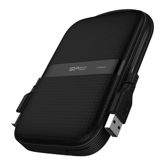 4TB Silicon Power Armor A60 Shockproof Portable Hard Drive - USB3.2 - All-Black Edition Image