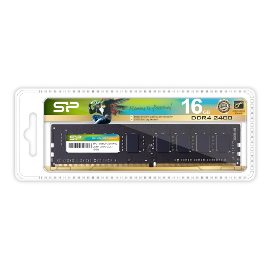 16GB Silicon Power DDR4 2400MHz PC4-19200 Desktop Memory Module CL17 1.2V 288 pins Image