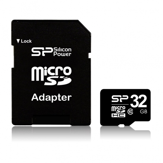 32gb Silicon Power Microsd Memory Card Sdhc Class 10 W Sd Adapter Sp032gbsth010v10sp 40mb Sec