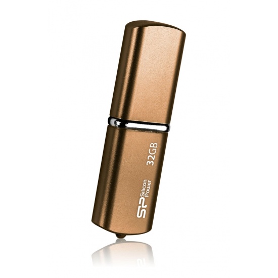 32GB Silicon Power Luxmini 720 USB2.0 Flash Drive Metallic Anti-Scratch Casing - Bronze Image